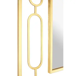 Interiors by Premier Merlin Gold Leaf Wall Mirror