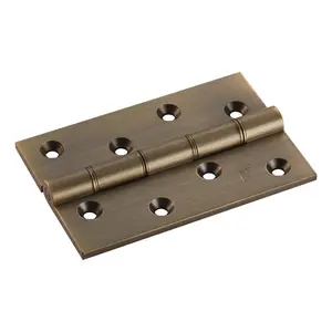 10.2cm H x 6.7cm W Butt Bearing Pair Door Hinges Antique Brass