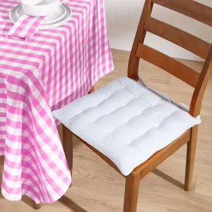 Homescapes Pink Block Check Cotton Gingham Tablecloth 137 x 178 cm