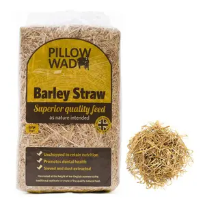 3 Bags 2kg Un-Chopped Soft Barley Straw Bedding For Animals Retains Nutrition Ideal For Chickens, Rabbits & Tortoise