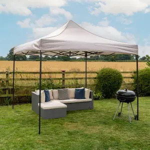 Pop Up 3x3 Gazebo Without Sides Beige