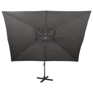 Berkfield Cantilever Umbrella with Double Top Anthracite 400x300 cm