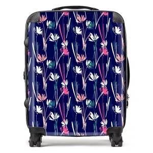 Hand Drawn Wild Flowers Suitcase - Large