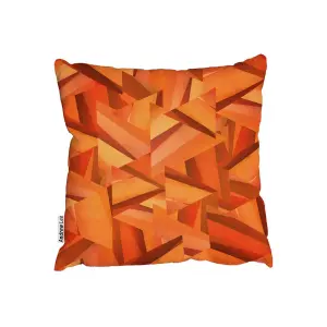 Cushions - Fiery orange geometric shapes (Cushion) / 45cm x 45cm