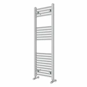 Wiest Straight Heated Towel Rail Radiator Bathroom Ladder Warmer Chrome / 120cm H x 40cm W x 3cm D