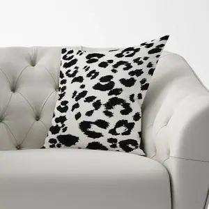 Black Leopard Print Cushions 60cm x 60cm