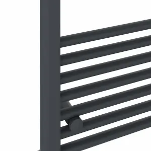 Right Radiators 800x500 mm Straight Heated Towel Rail Radiator Bathroom Ladder Warmer Anthracite