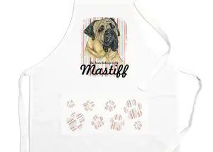 Purely Home Mastiff Apron - Novelty Kitchen Gift for Dog Lovers