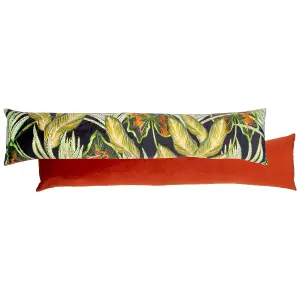 Wylder Mogori Abstract Leaves Digitally Printed Velvet  Draught Excluder