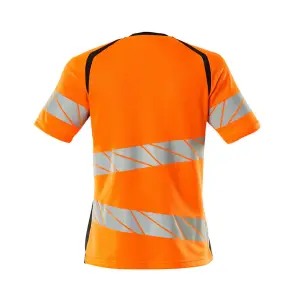 Mascot Accelerate Safe Ladies Fit T-shirt (Hi-Vis Orange/Dark Navy)  (XXXXX Large)