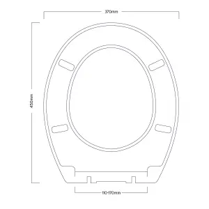 Showerdrape Duo White Quick Release Soft Close Toilet Seat