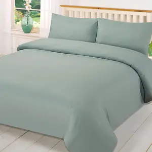 Plain Dyed Duvet Cover with Pillowcase Bedding Set