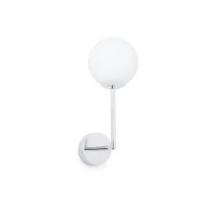 Luminosa Lago Bathroom Globe Wall Lamp Chrome 1x g9 IP44