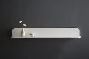 Matt White Stone Bathroom Shelf 900mm