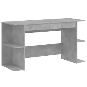 Berkfield Desk Concrete Grey 140x50x75 cm Engineered Wood