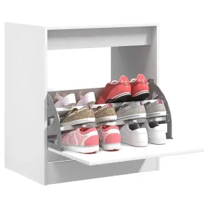 Berkfield Shoe Cabinet White 60x42x69 cm Engineered Wood