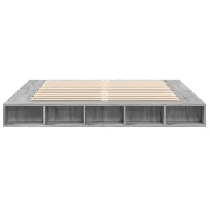 Berkfield Bed Frame without Mattress Grey Sonoma 200x200 cm