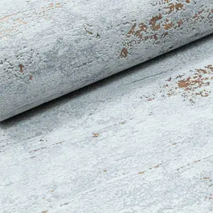 Stone Concrete Industrial Wallpaper Paste The Wall Dark Grey Metallic Copper