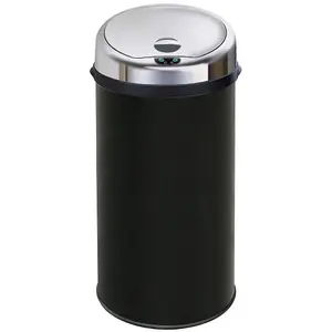 Inmotion 42L Black Stainless Steel Auto Sensor Kitchen Waste Dust Bin