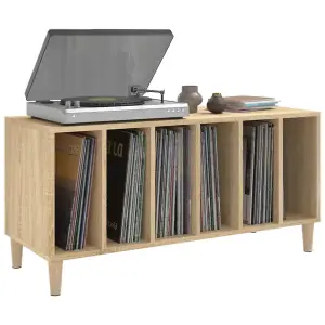 vidaXL Record Cabinet Sonoma Oak 100x38x48 cm Engineered Wood