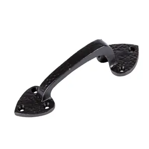 Hammer & Tongs - Rustic Arrowhead Door Handle - H155mm - Black