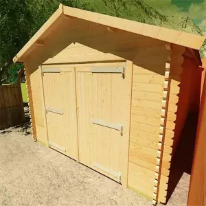 16ft x 10ft (4.87m x 3.04m) Monty Workshop 44mm Wooden Log Cabin (19mm Tongue and Groove Roof) (16 x 10) (16x10)