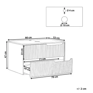 Bathroom Wall Mounted Cabinet 80 x 52 cm White QUINTELA