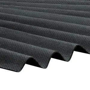 Pack of 5 - BituRoof - Durable Black Corrugated Bitumen Roofing Sheets - 2000x950mm