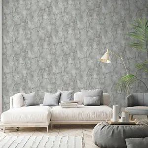 Erismann Concrete Stone Dark Grey Wallpaper Modern Textured Paste The Wall