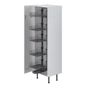 GoodHome Pebre Grey Soft-close Larder Pull-out storage