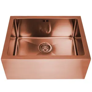 Astini Belfast 600 1.0 Bowl Copper Brushed Stainless Steel Kitchen Sink & Waste