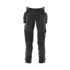 Mascot Advanced Trousers with Holster Pockets and Stretch - Dark Navy Blue   (38.5) (Leg Length - Regular)