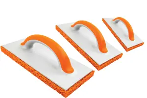 Toolty Sponge Grouting Float 280x140x30mm Set 3PCS Hydro Rubber Duo Color Handle Tiling Finishing Tool Trowel Floors Walls