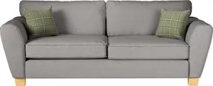 Theo Fabric 3 Seater Standard Back Sofa Grey Scs Living