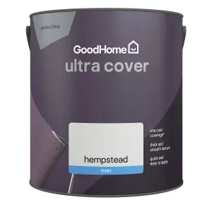 GoodHome Ultra Cover Hempstead Matt Emulsion paint, 2.5L