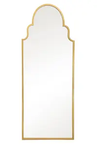 MirrorOutlet The Arcus Gold Arched Leaner Wall Garden Mirror 180x 70CM