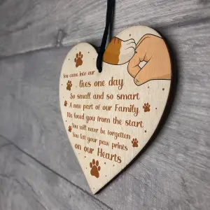 Memorial Gift For Dog Cat Lover Memorial Pet Sign Keepsake Gift For Family Wood Heart