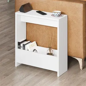 Beeler Modern Slim Compact Side Table Zipcode Design Colour: White