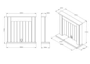 Be Modern Eastcote Grey Fire surround set with Lights included