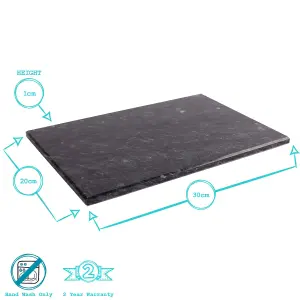 Argon Tableware - Marble Rectangle Chopping Board - 30cm x 20cm