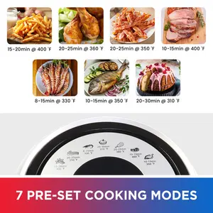 Total Chef Air Fryer Electric Digital 3.6L Airfryers 7 Pre-Set Cooking Modes