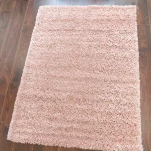 Super Soft Blush Pink Shaggy Area Rug 120x170cm