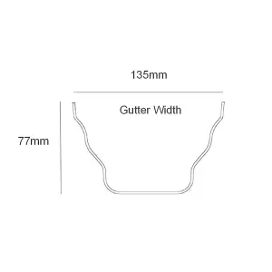 White Ogee 150 Degree Gutter Angle Joint, Freeflow 135mm Rain Water Systems