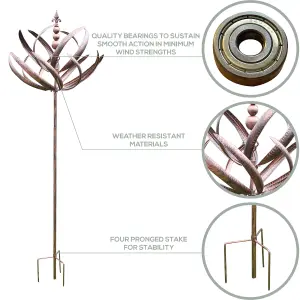 Windsor Garden Wind Sculpture - Brushed Copper