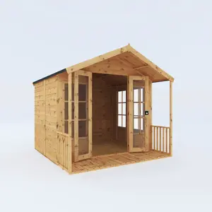 Mercia 8x8 ft with Double door & 3 windows Apex Wooden Summer house