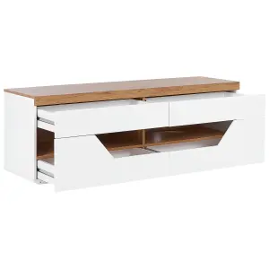 Beliani Modern TV Stand White CHEVAL