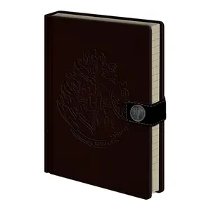 Harry Potter Premium Hogwarts Crest A5 Notebook Brown/White (One Size)