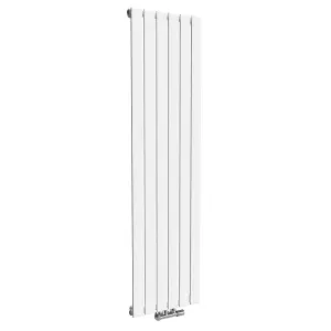 Nes Home 1800 X 410 mm Central Connection Vertical Flat Panel White Designer Radiator