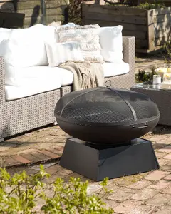 Charcoal Fire Pit Black SEMERU