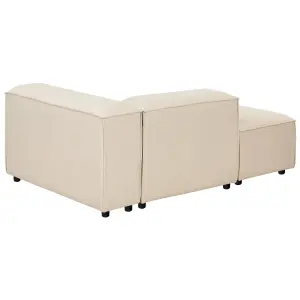 Right-Hand Corner Sofa ARDAL Beige Fabric 3 Seater Right Hand